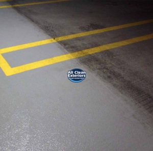 commercial power washing of a parking garage in Monmouth County, NJ